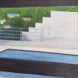 Shutter view 2, acryl op massonite, 62x62 cm